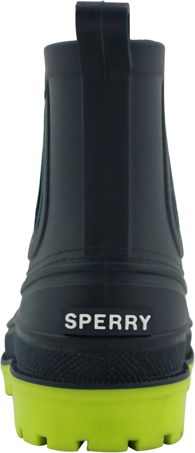 Sperry Toddler Chelsea Rain Boots, Waterproof Rubber Kids Rainboot, Girls/Boys Light Water Shoes for Muddy Park/Hiking