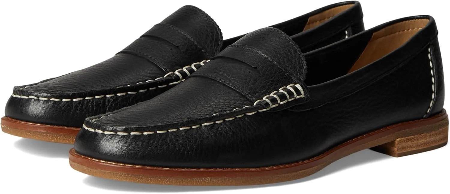 Sperry Women's Seaport Penny Loafer, Black, 6