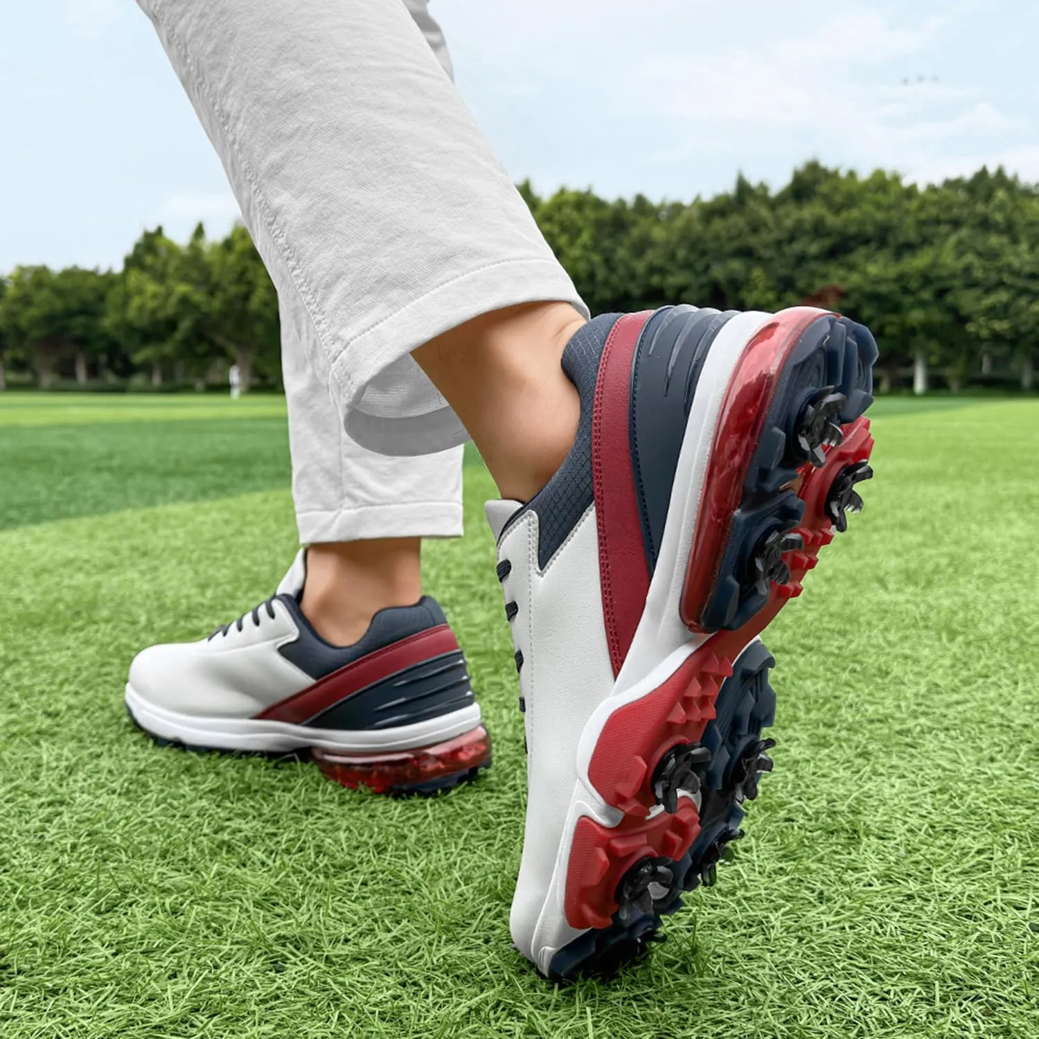 Spikes Golf Shoes Men Training Golf Sneakers Comfortable Walking Footwears for Golfers