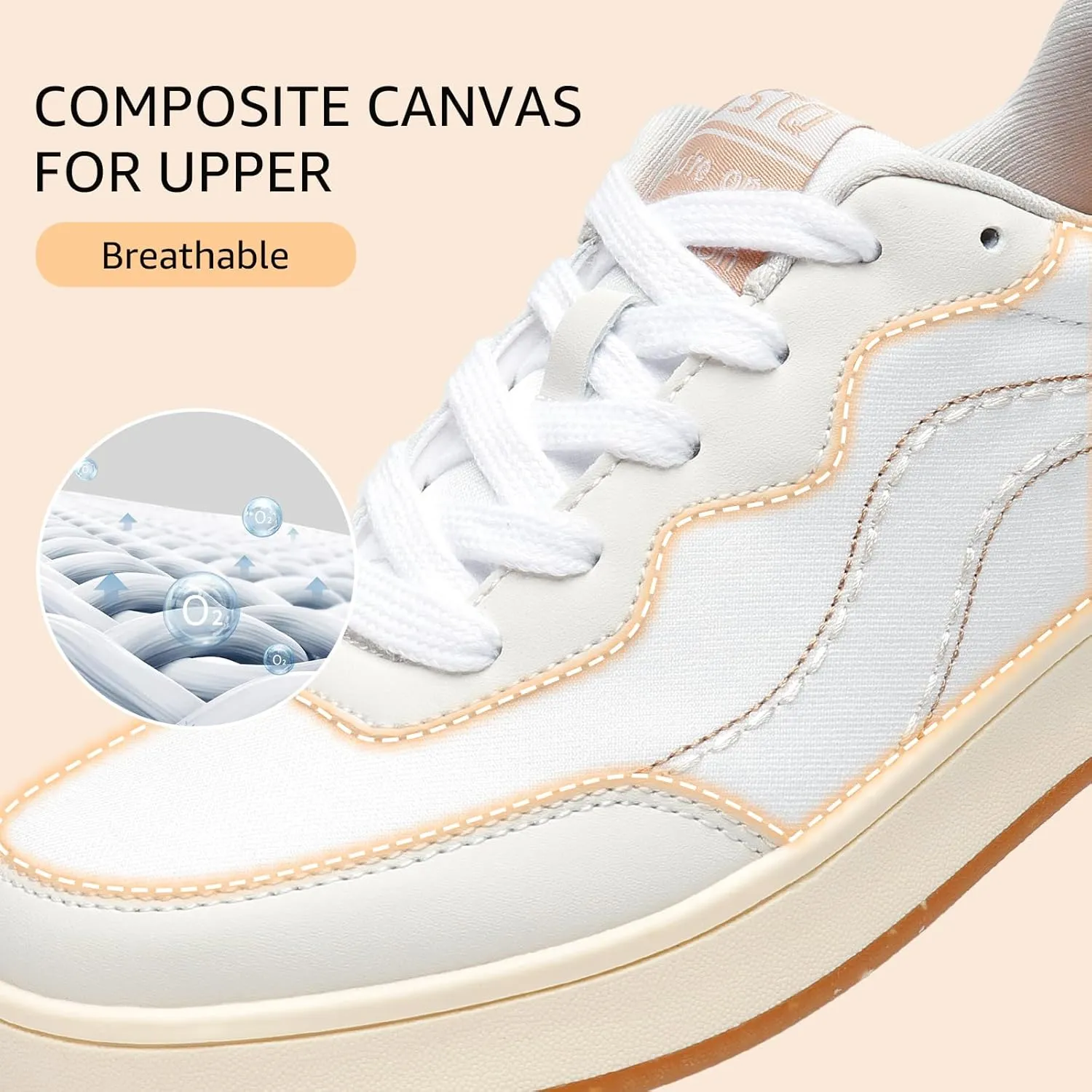 STQ Canvas Shoes for Women Lace Up Tennis Shoes Non Slip Comfortable Walking Sneakers