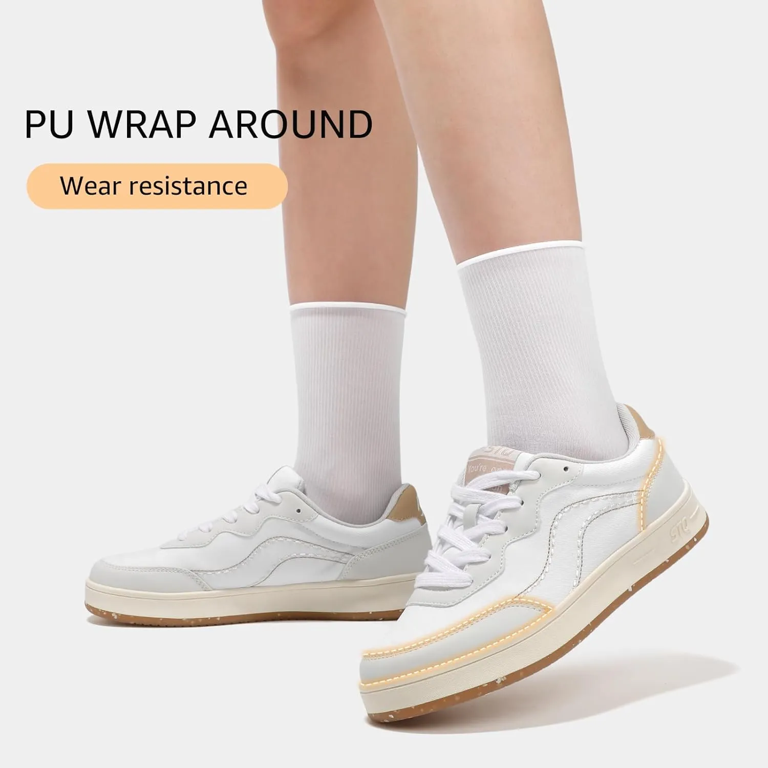 STQ Canvas Shoes for Women Lace Up Tennis Shoes Non Slip Comfortable Walking Sneakers