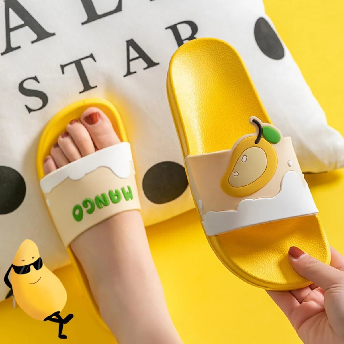 Strawberry Slippers for Women Strawberry Shoes Avocado Slippers Home Sandals Fruit Beach Slippers Summer Shower Slides