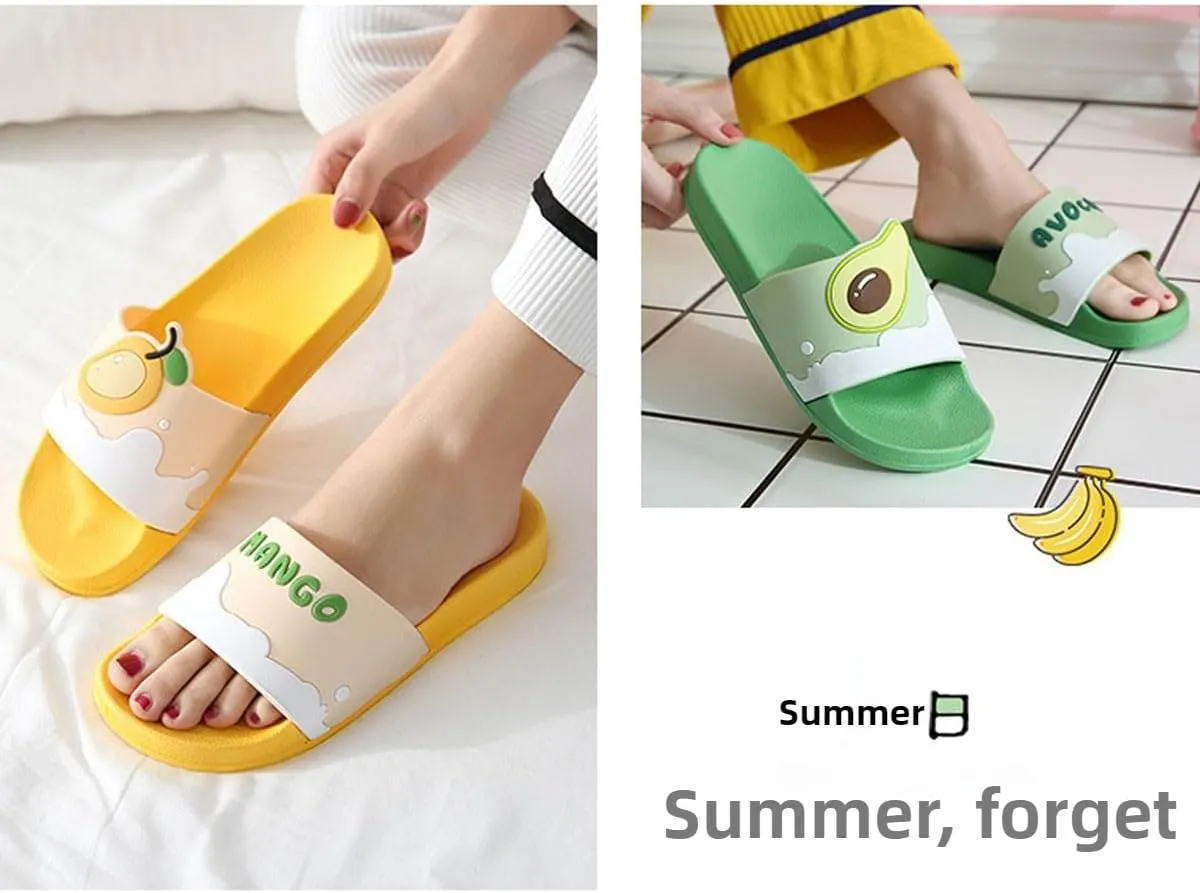 Strawberry Slippers for Women Strawberry Shoes Avocado Slippers Home Sandals Fruit Beach Slippers Summer Shower Slides