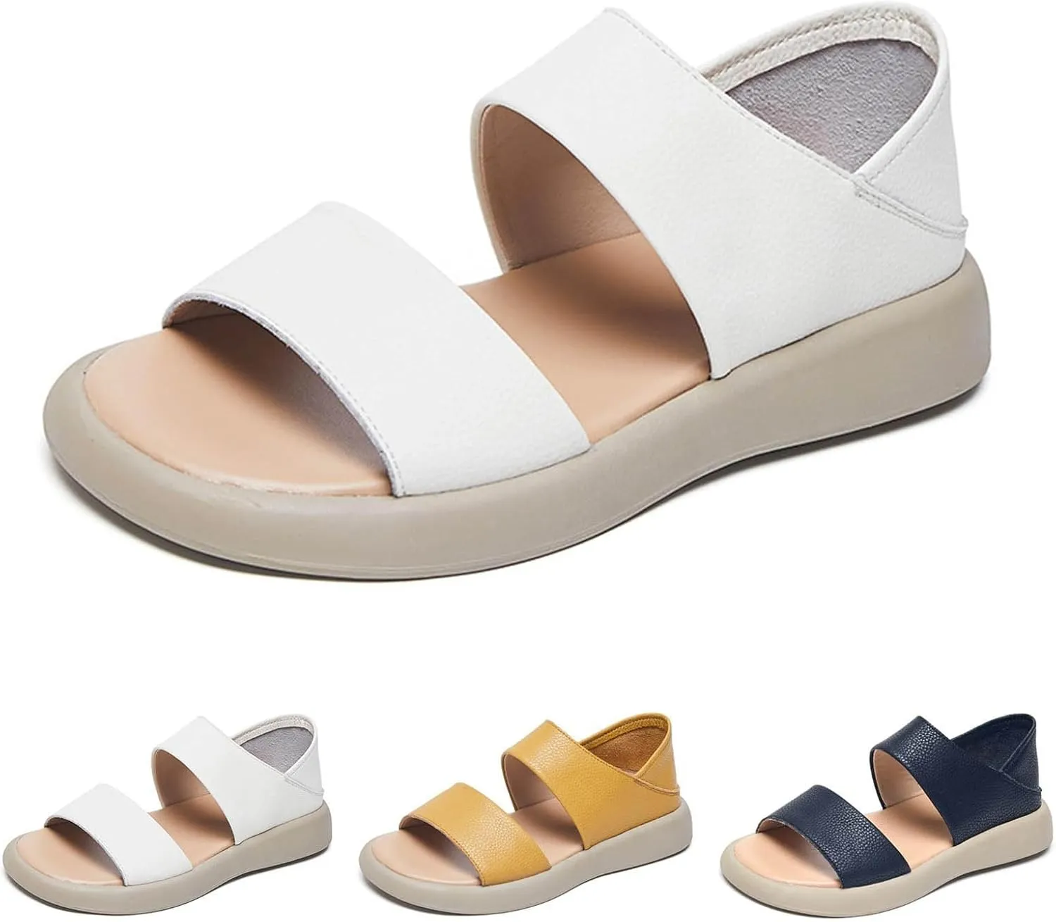 Summer New Flat Soled Roman Sandals For Women Fashionable Soft Soled Lazy Ones One Legged And Fisherman Sandals Women