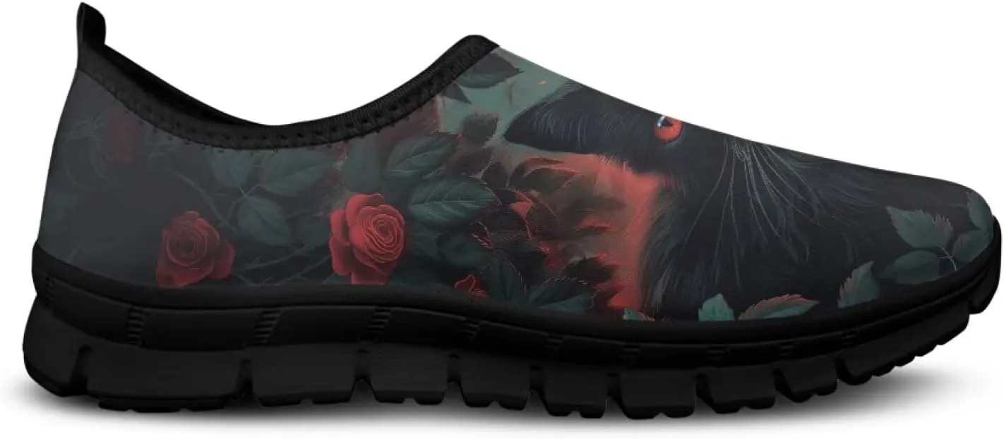 SYtrade Women's Camping Walking Travel Shoes Casual Slip On Loafers Black Sole