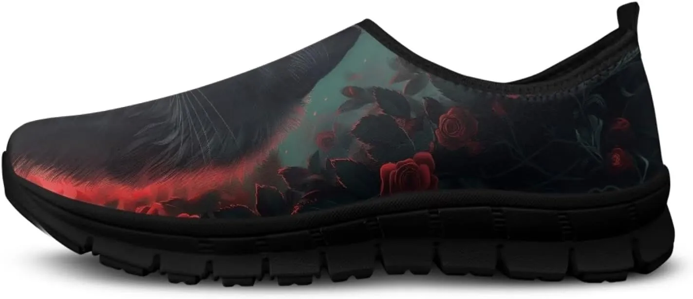 SYtrade Women's Camping Walking Travel Shoes Casual Slip On Loafers Black Sole