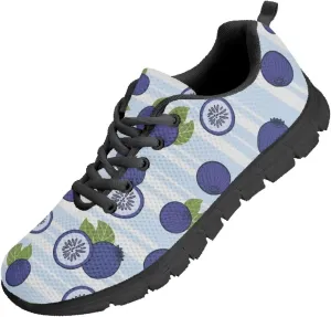 SYtrade Women's Lace-up Athletic Sneaker Lightweight Tennis Running Shoes Black Sole