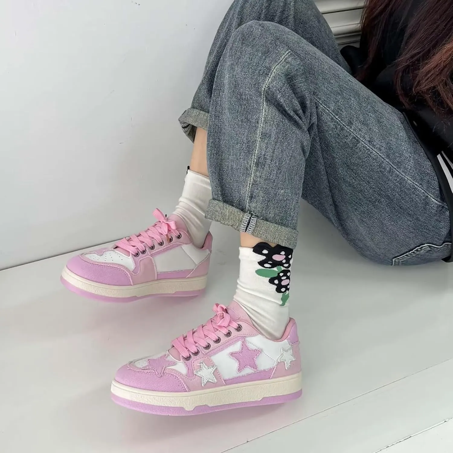 TERBOFIN Women's Fashion Sneakers Casual Walking Shoes Sporty Outdoor Skater Shoes for Lady