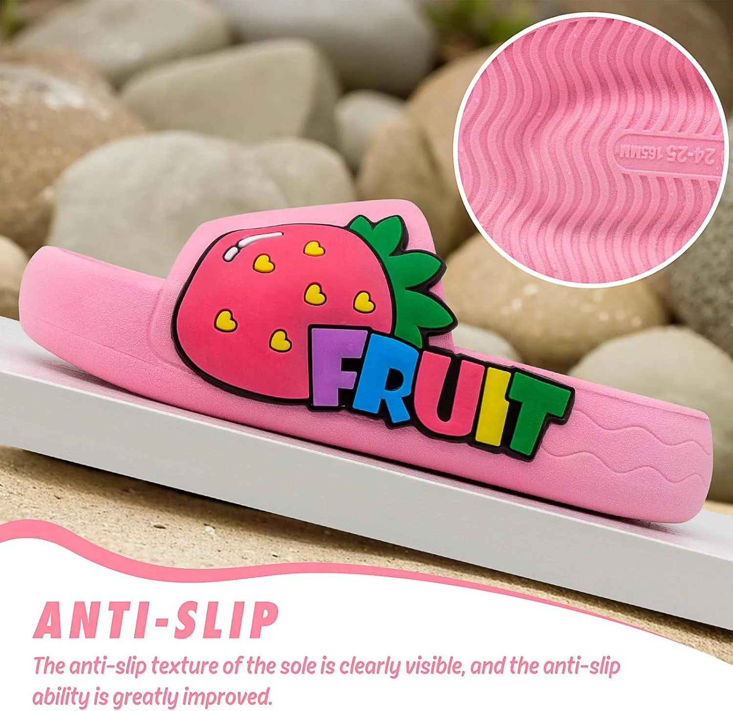 Toddler Little Kids Slide Sandals Comfy Non-slip Unicorn Summer Beach Pool Water Shoes Thick Sole Boys Girls Shower Slippers