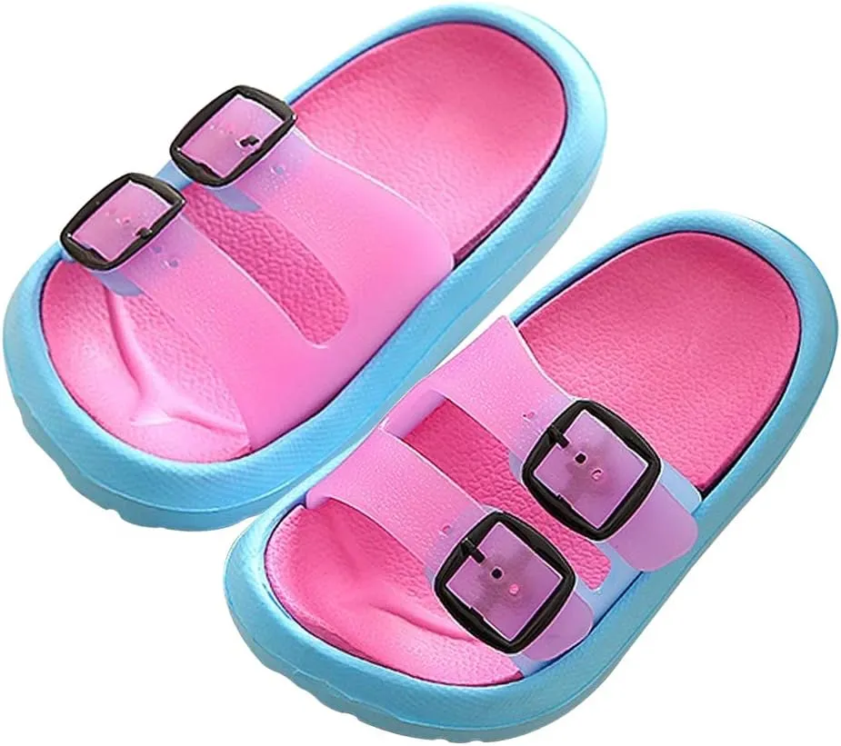 Toddler Little Kids Summer Sandals Non-Slip Boy Girl Slide Lightweight Beach Water Shoes Shower Pool Slippers