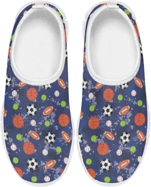TODIYADDU Kids Running Shoes Slip On Tennis Shoes Boys Girls Lightweight Mesh Trendy Sports Sneakers, White