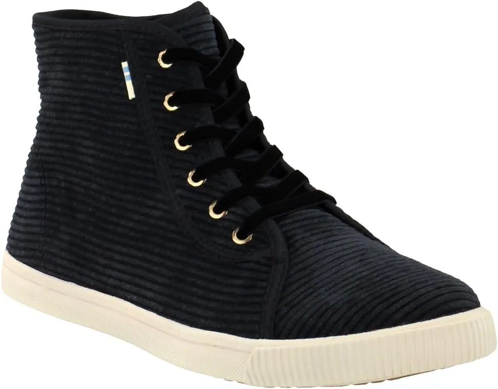 TOMS Womens Camarillo High Sneakers Shoes Casual - Black