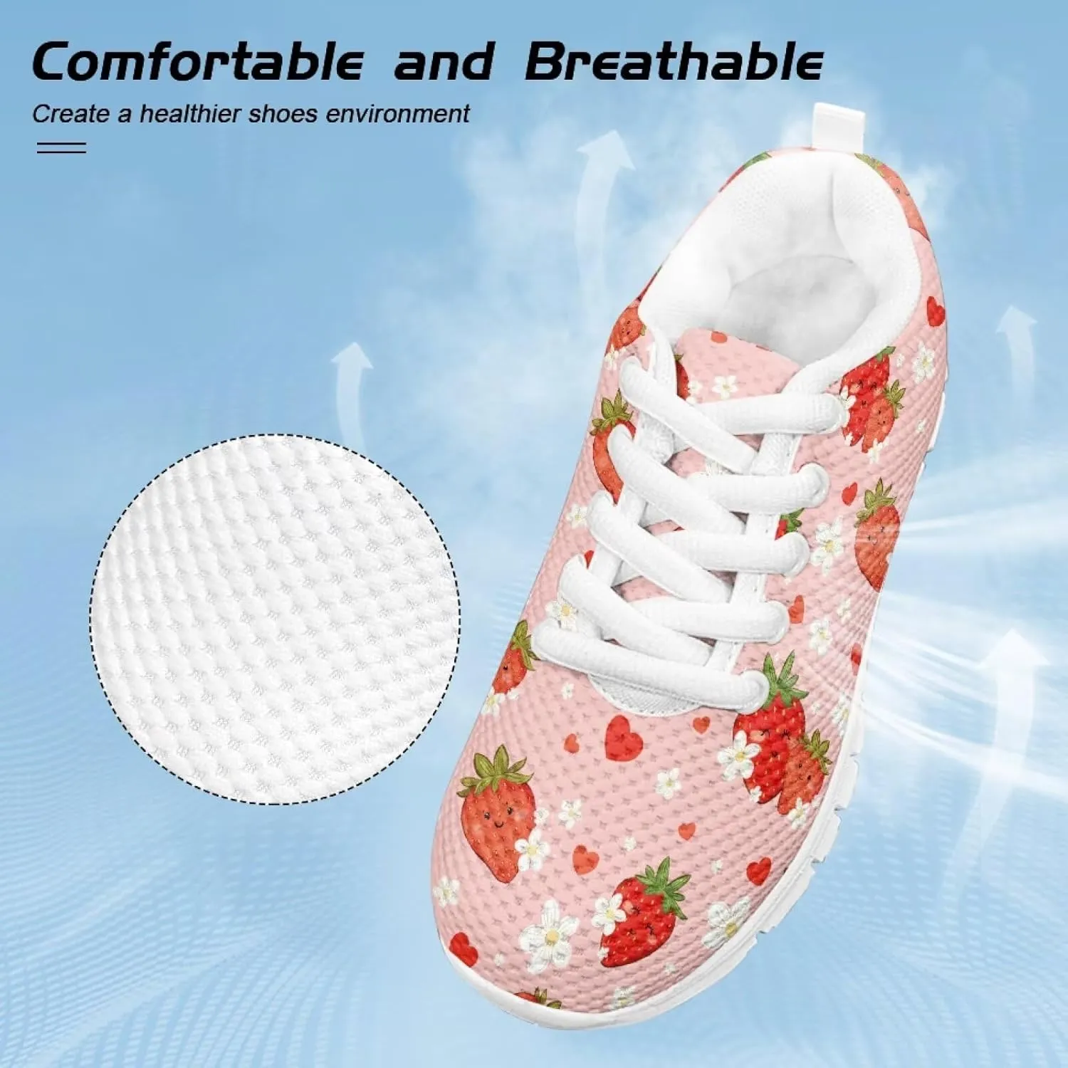 Trendy Girls Running Shoes Cute Sneakers for Kids School Athletic Shoes