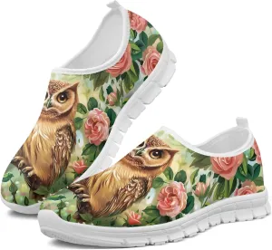 Trendy Print Womens Shoes Slip-on Walking Shoes Sneakers Breathable Mesh Casual Footwear