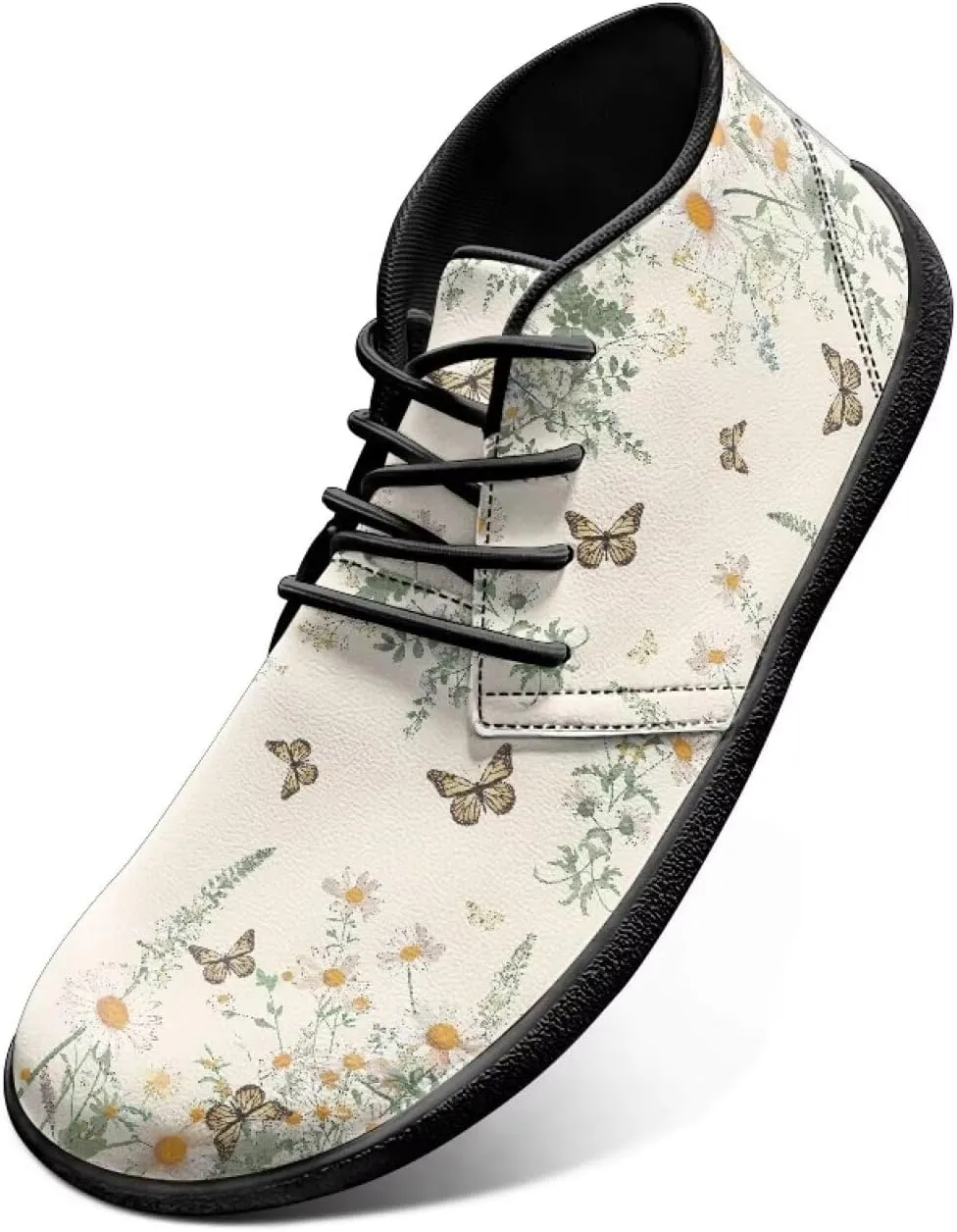 Trendy Womens Barefoot Shoes Leather Shoes for Women Low Top Sneakers