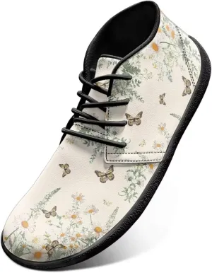 Trendy Womens Barefoot Shoes Leather Shoes for Women Low Top Sneakers