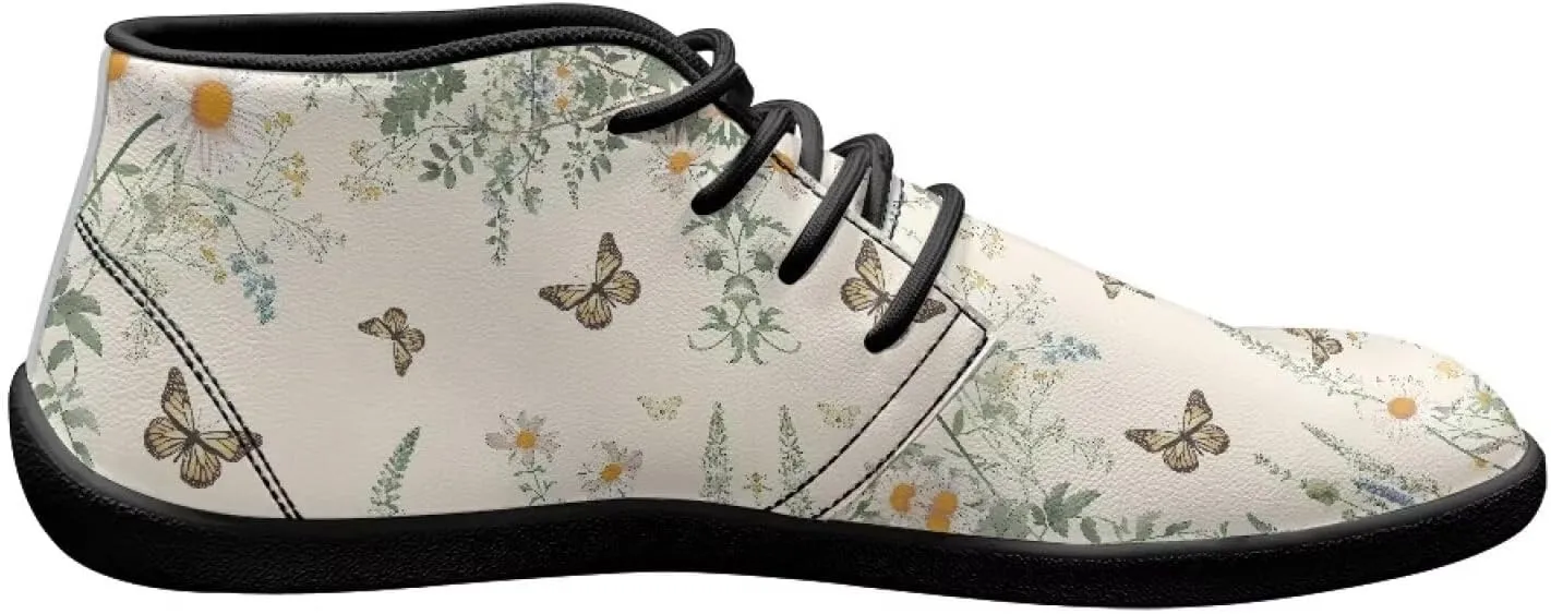 Trendy Womens Barefoot Shoes Leather Shoes for Women Low Top Sneakers