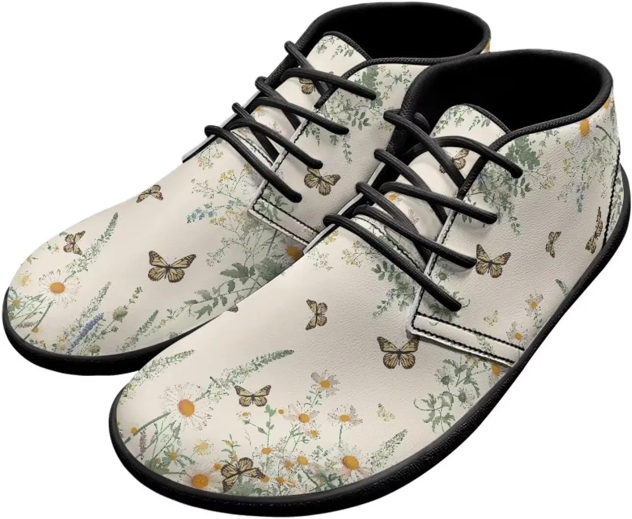 Trendy Womens Barefoot Shoes Leather Shoes for Women Low Top Sneakers