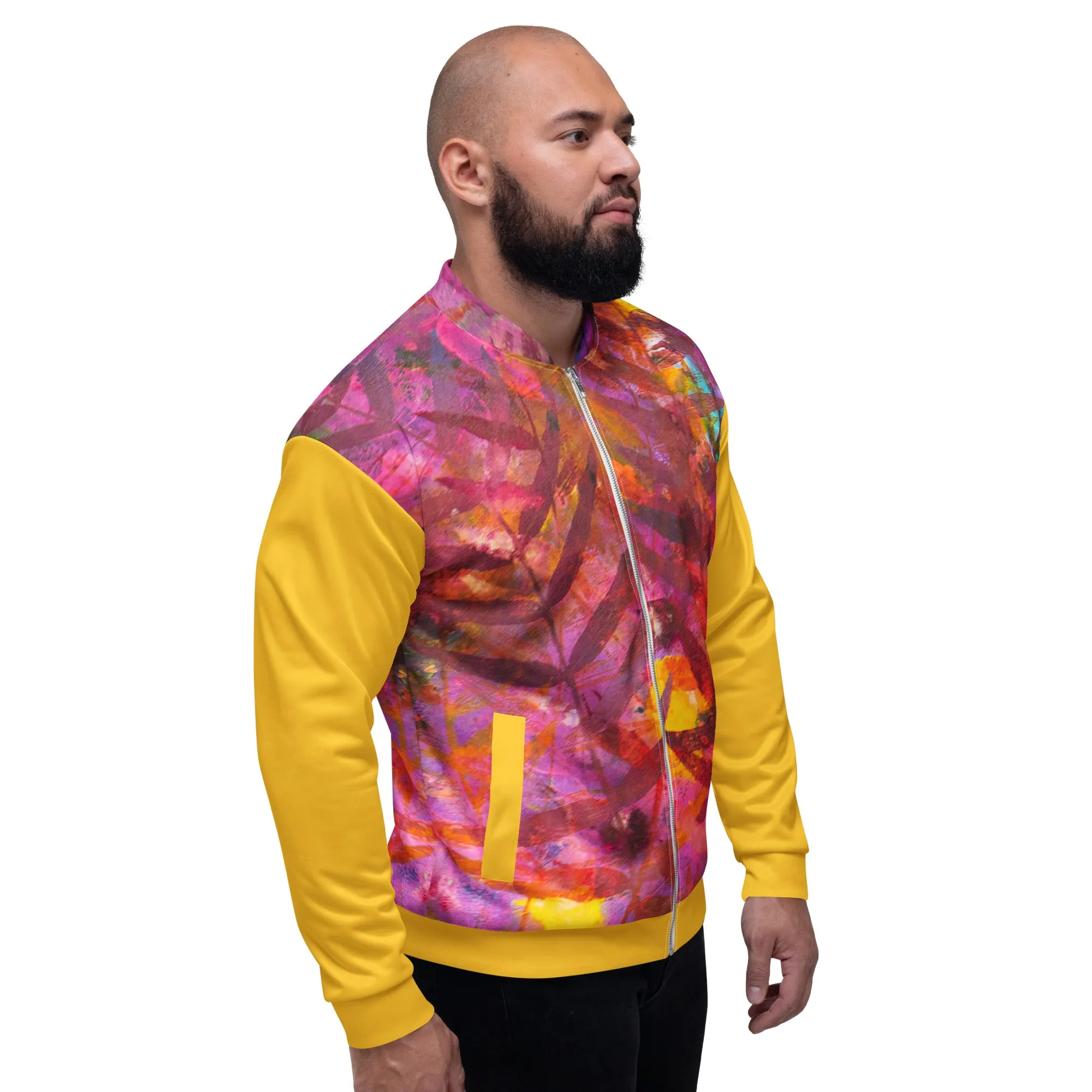 Tropical Escape Unisex Bomber Jacket – Vibrant & Bold