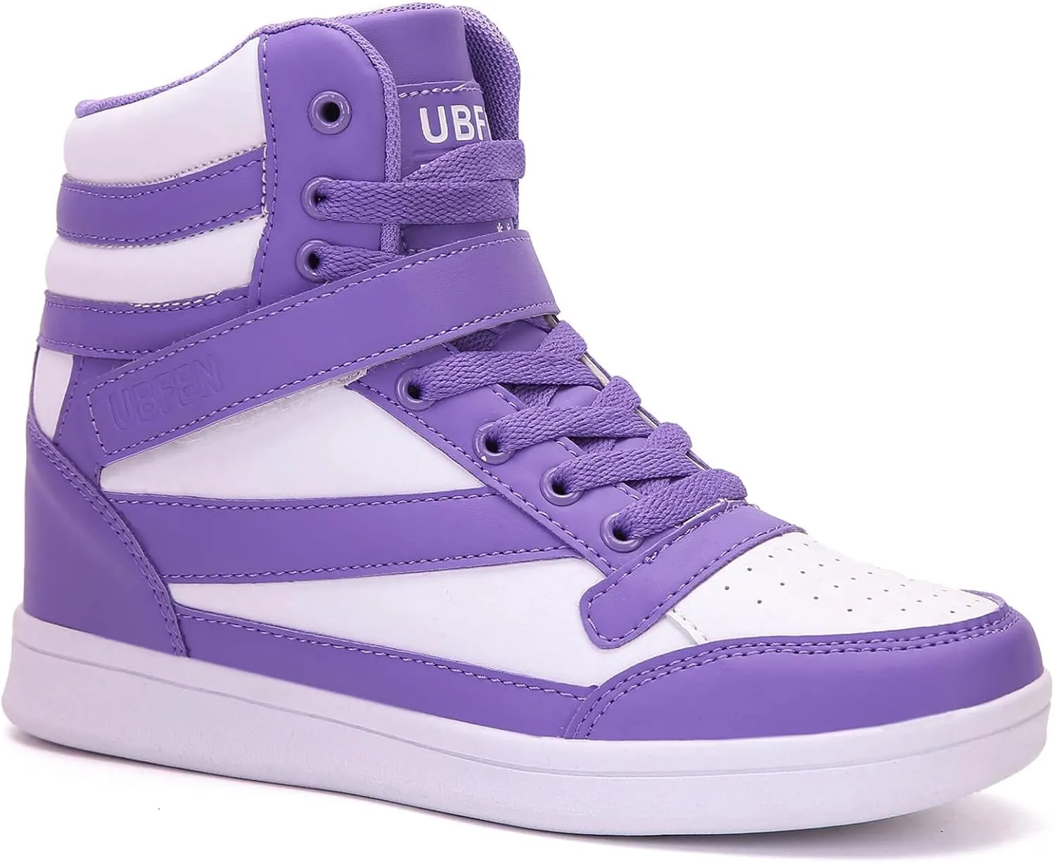 UBFEN Womens High Top Ankle Support Sneakers Vibrant Colour Hidden Wedge Heel Retro 80s Tennis Shoes for Girls Cosplay Removable Insole Backpacking Boots