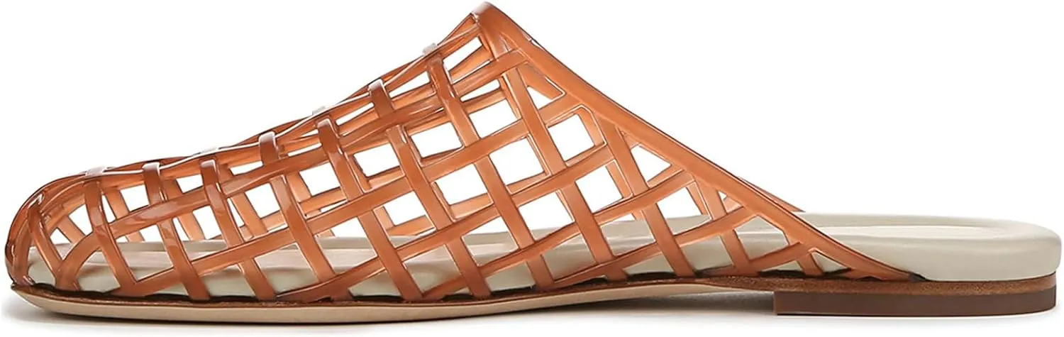 UBWDU Womens Clear Jelly Shoes Slip on Closed Toe Jelly Mesh Flats Sandals Slides Comfortable Summer Beach Slippers