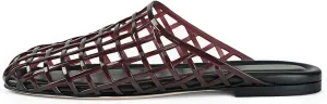 UBWDU Womens Clear Jelly Shoes Slip on Closed Toe Jelly Mesh Flats Sandals Slides Comfortable Summer Beach Slippers