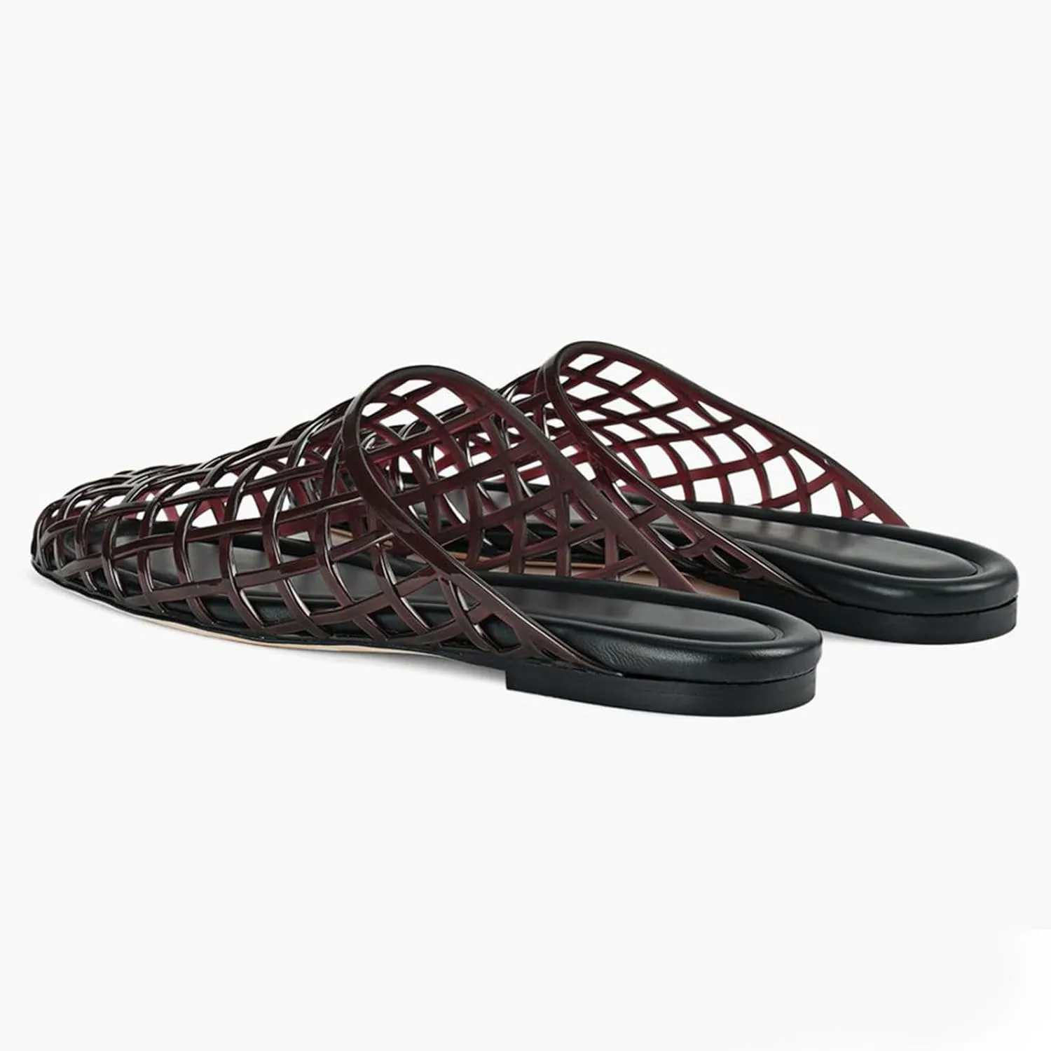 UBWDU Womens Clear Jelly Shoes Slip on Closed Toe Jelly Mesh Flats Sandals Slides Comfortable Summer Beach Slippers