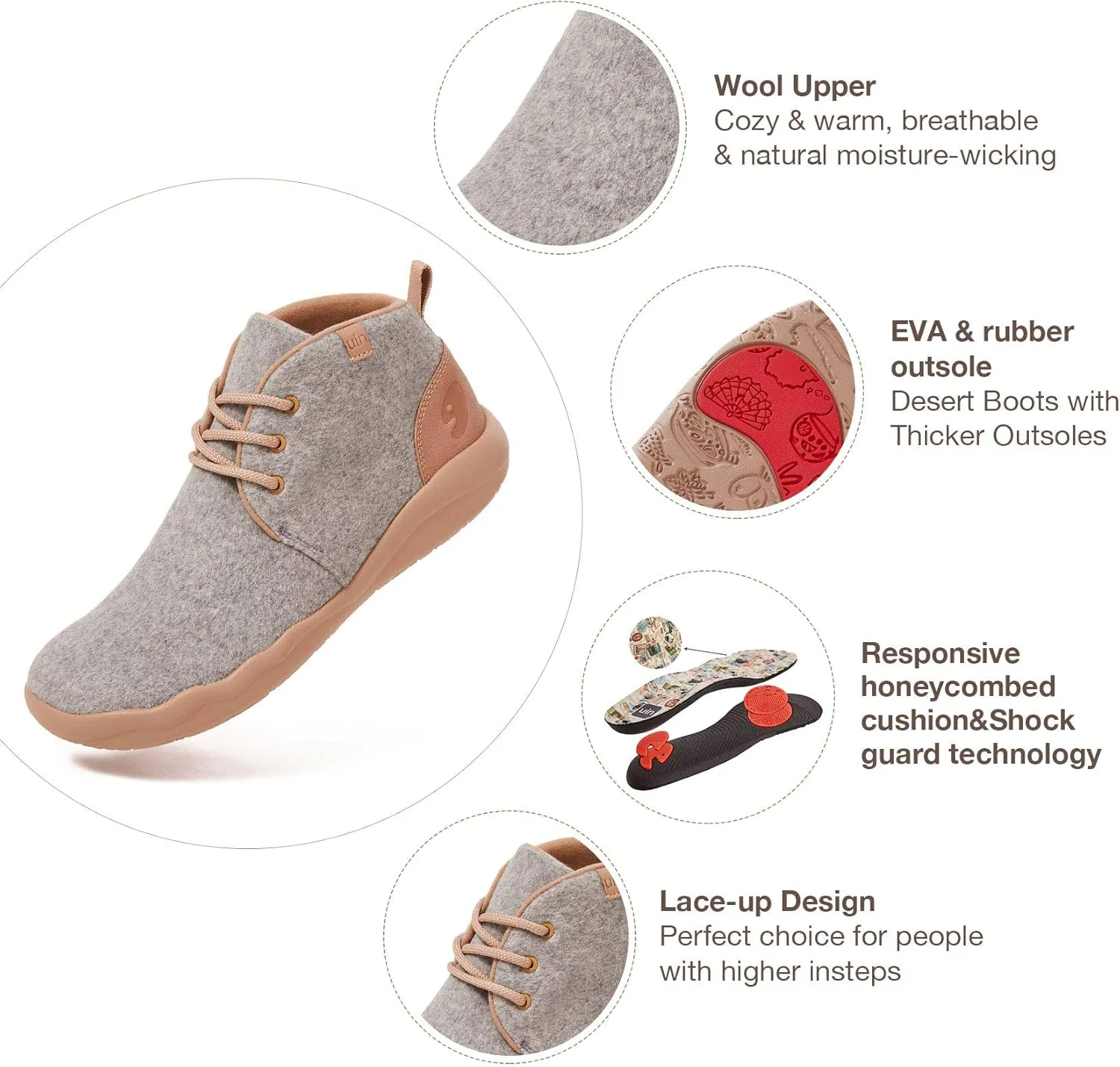 UIN Men's Ankle Fashion Chelsea Boots Cow Suede Casual Comfort Walking Shoes Granada