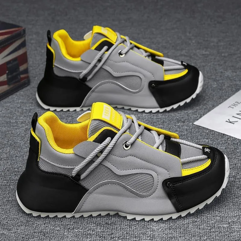 Ultra-Comfy Trendy Lace Up Sneakers - Fashion Sneakers for Outdoor Enthusiasts, Breathable Mesh, and Durable Outsole for Walking, Jogging, Camping in All Seasons Plus Size