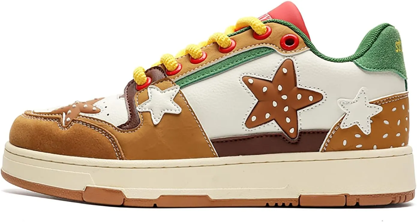 Unisex Stars Casual Walking Shoes Women's Cute Fashion Platform Chunky Sneakers Trendy Comfortable Men's Tennis