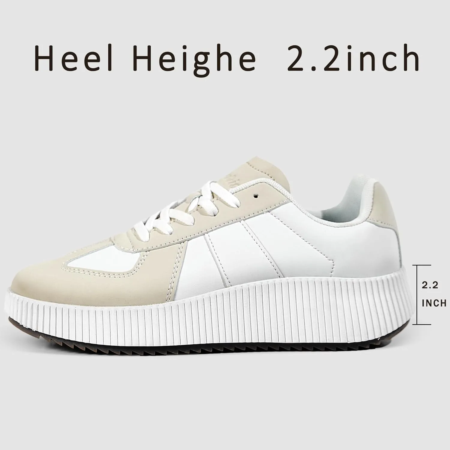 UUBARIS Women's Chunky Platform Fashion Sneakers Dressy Casual Walking Shoes Comfort Tennis Shoes