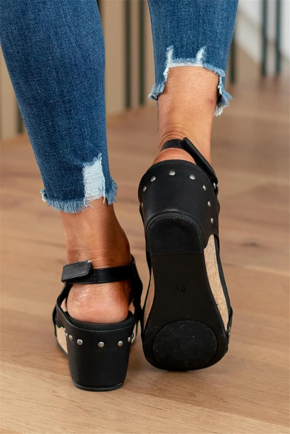 Wedge Sandals for Women 2025, Women's Leather Platform Wedge Orthopedic Sandals, Arch Support -Brown||8