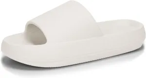 welltree Slides for Women Men Pillow Slippers Non-Slip Bathroom Shower Sandals Soft Thick Sole Indoor and Outdoor Slides