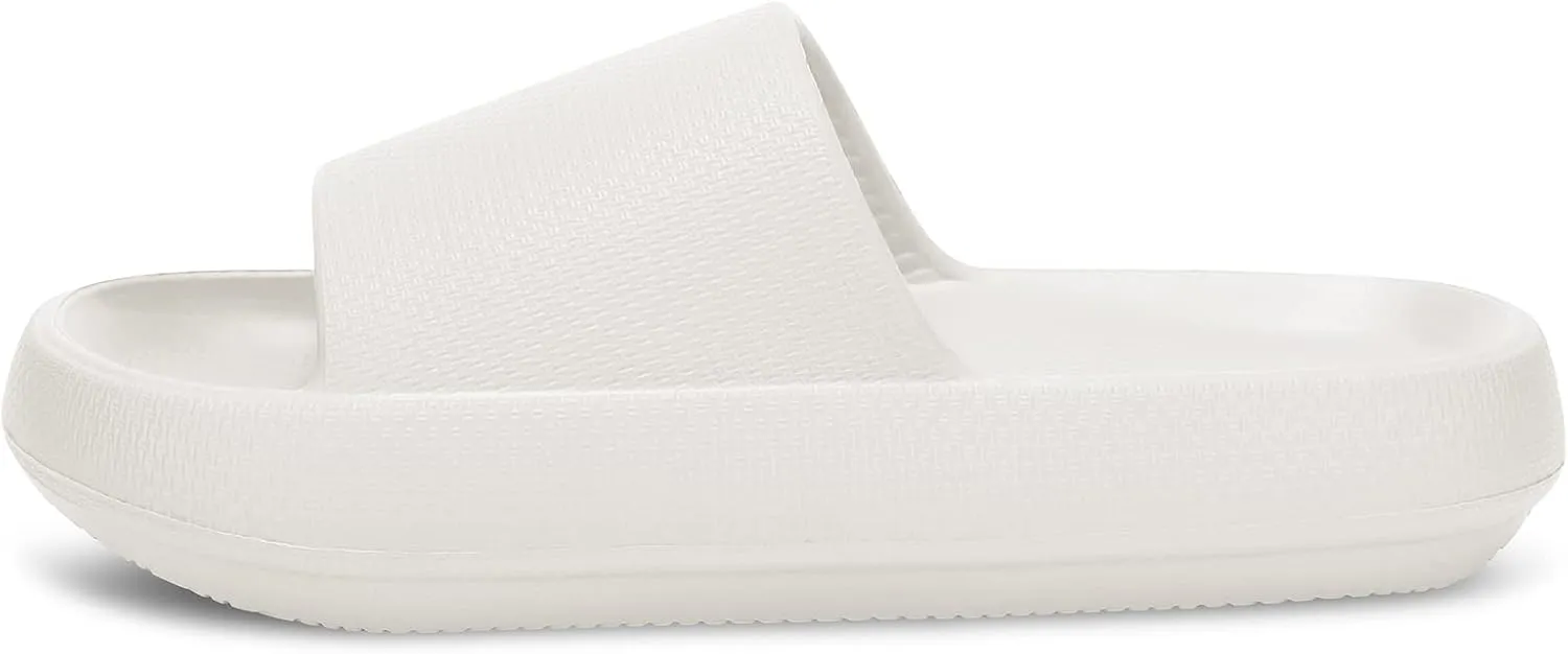 welltree Slides for Women Men Pillow Slippers Non-Slip Bathroom Shower Sandals Soft Thick Sole Indoor and Outdoor Slides