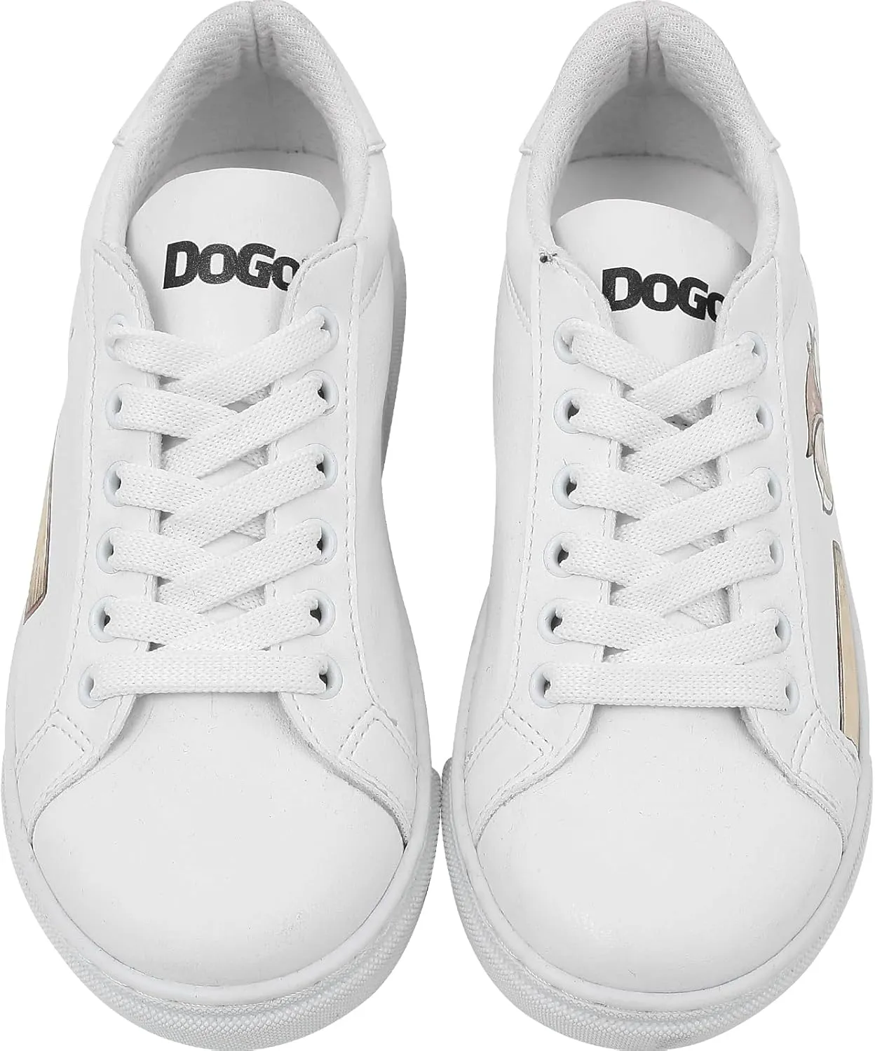 White Sneakers for Kids - Vegan Leather and Unique Design Fashion Sneakers for Kids
