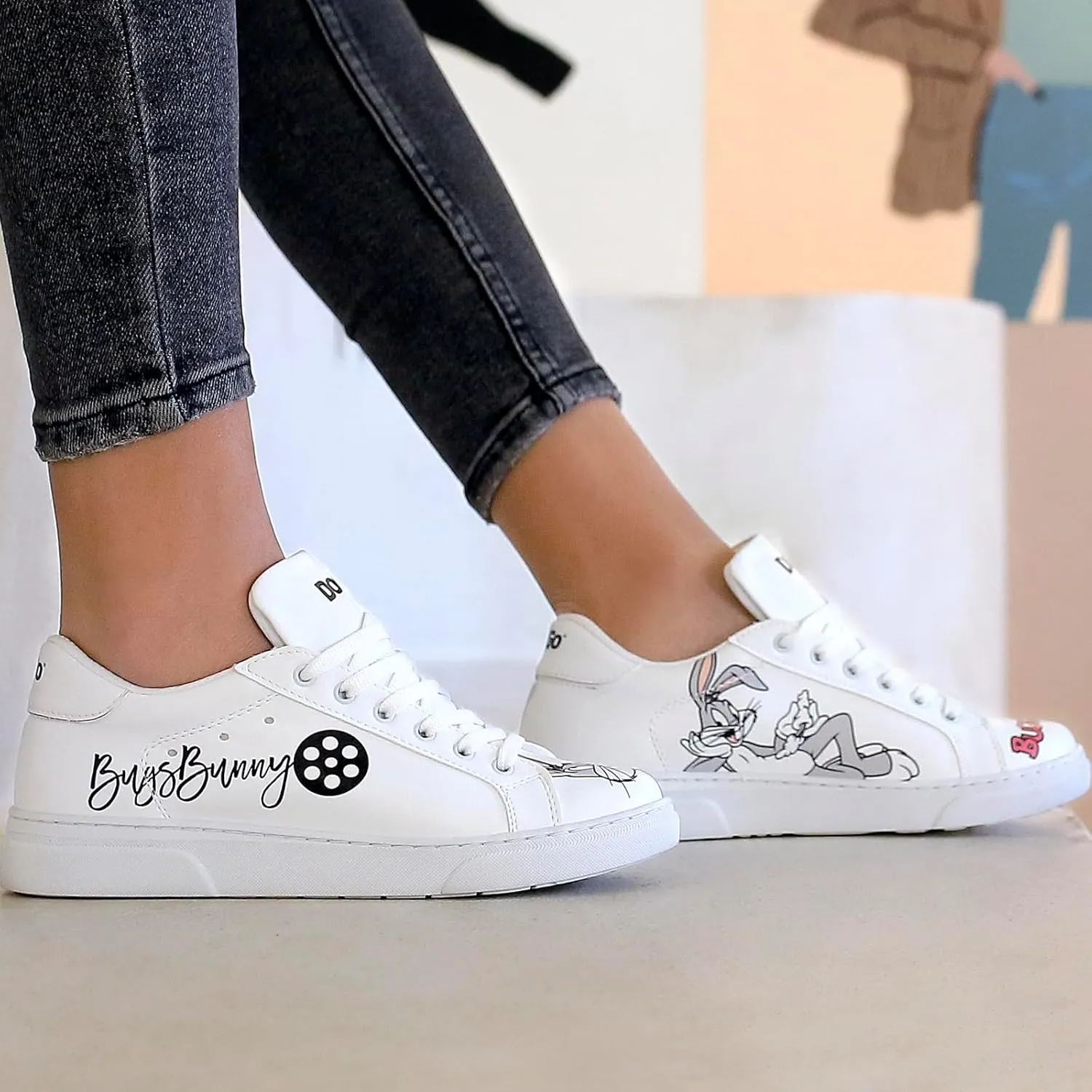 White Sneakers for Women - Handmade Women's Fashion Sneakers, Vegan Leather and Unique Design, Comfortable Shoes for Women, Ace Sneakers
