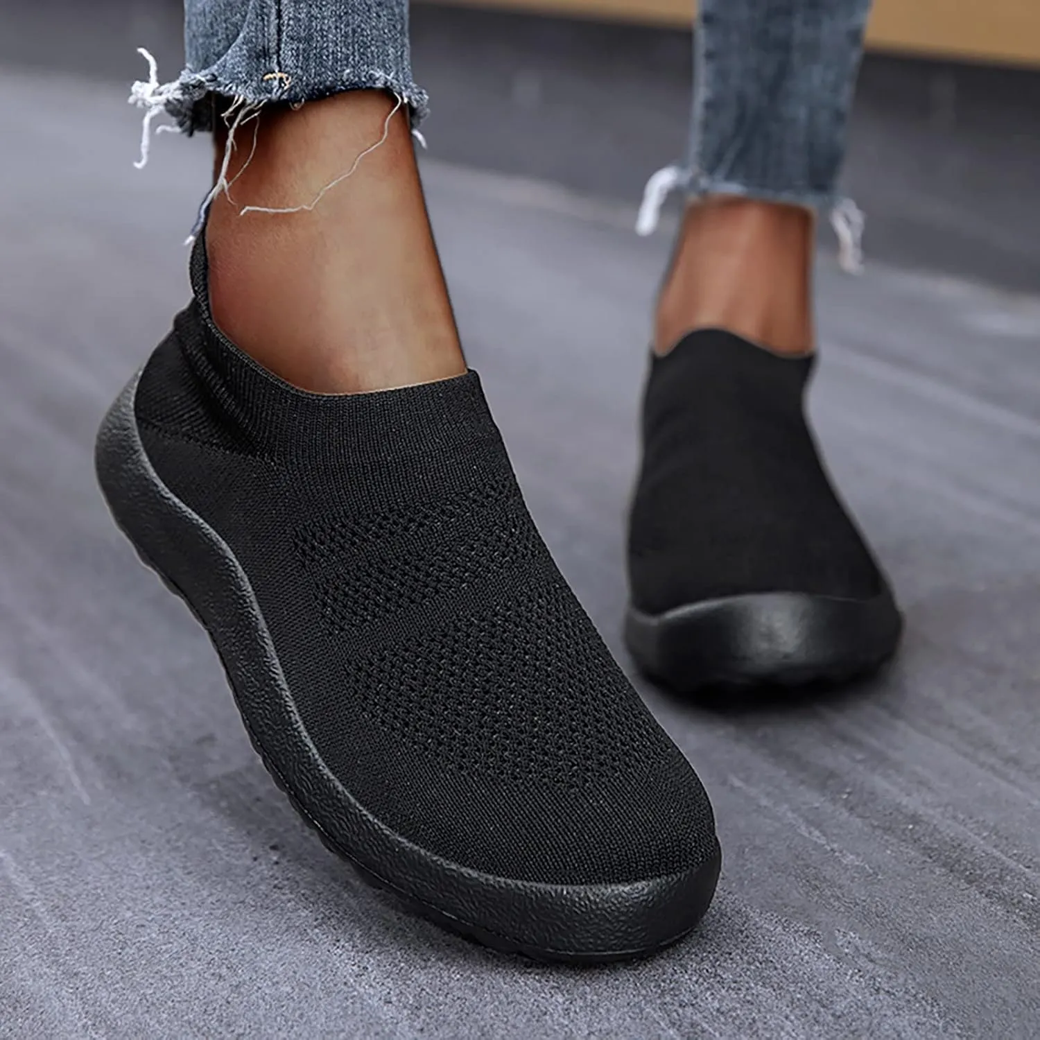 White Sneakers for Women Platform Wide Walking Shoes Women Slip Ons Brown Walking Shoes Women Wide Sneakers for Women Fashion Platform White Slip On Shoes for Women with Arch Support