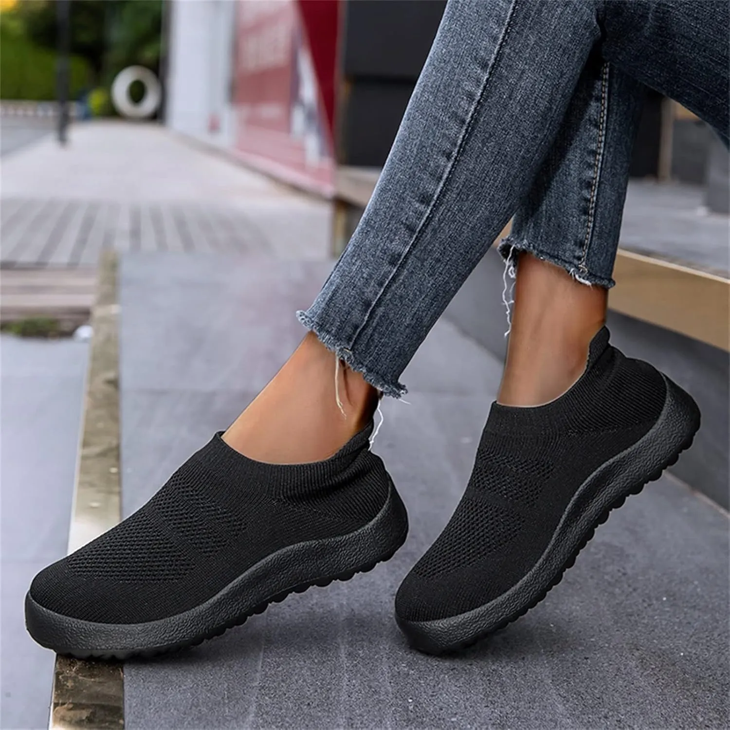 White Sneakers for Women Platform Wide Walking Shoes Women Slip Ons Brown Walking Shoes Women Wide Sneakers for Women Fashion Platform White Slip On Shoes for Women with Arch Support