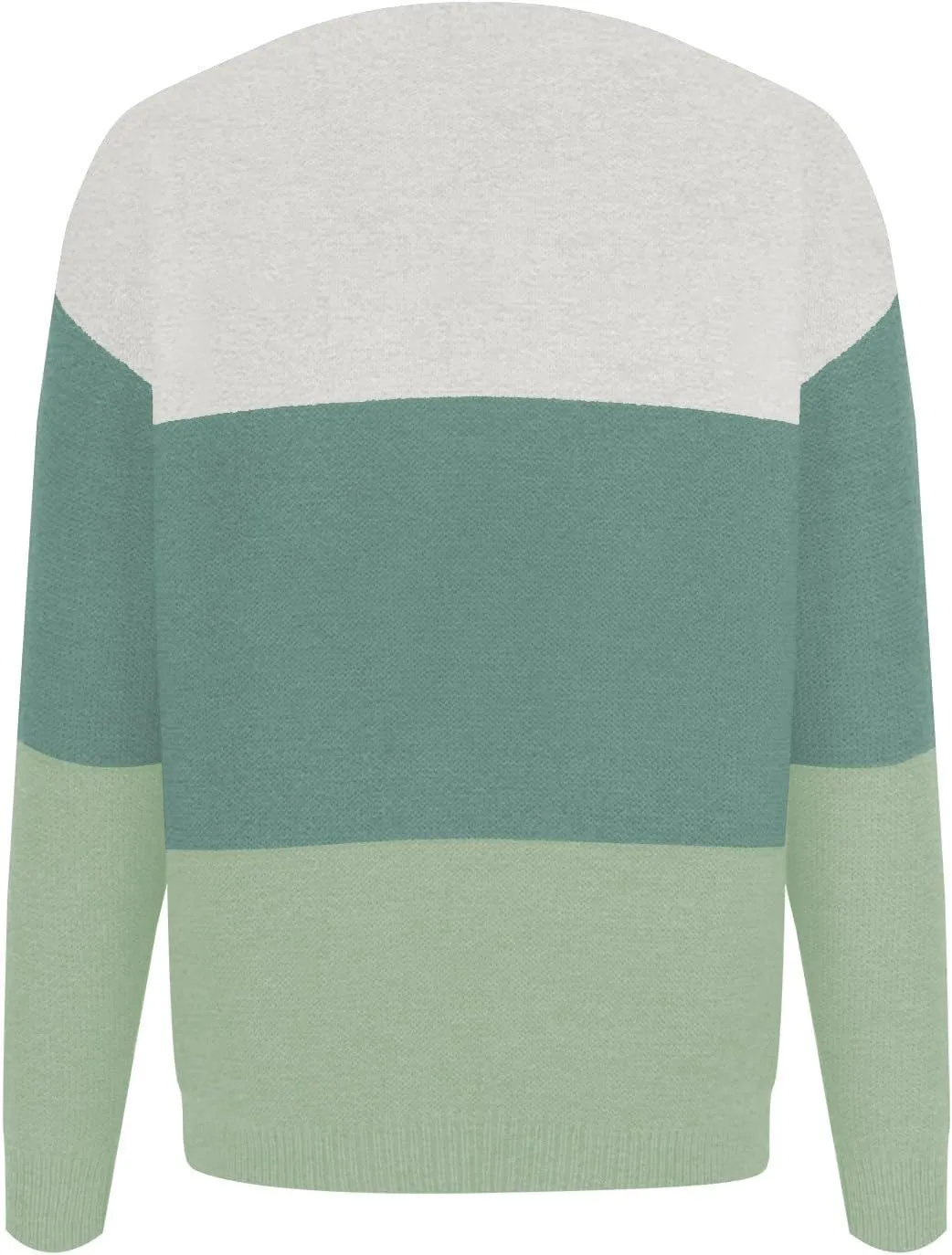 Winter Sweaters for Women 2024 Casual Loose Color Block Pullover Sweater Long Sleeve Boat Neck Knit Jumper Tops