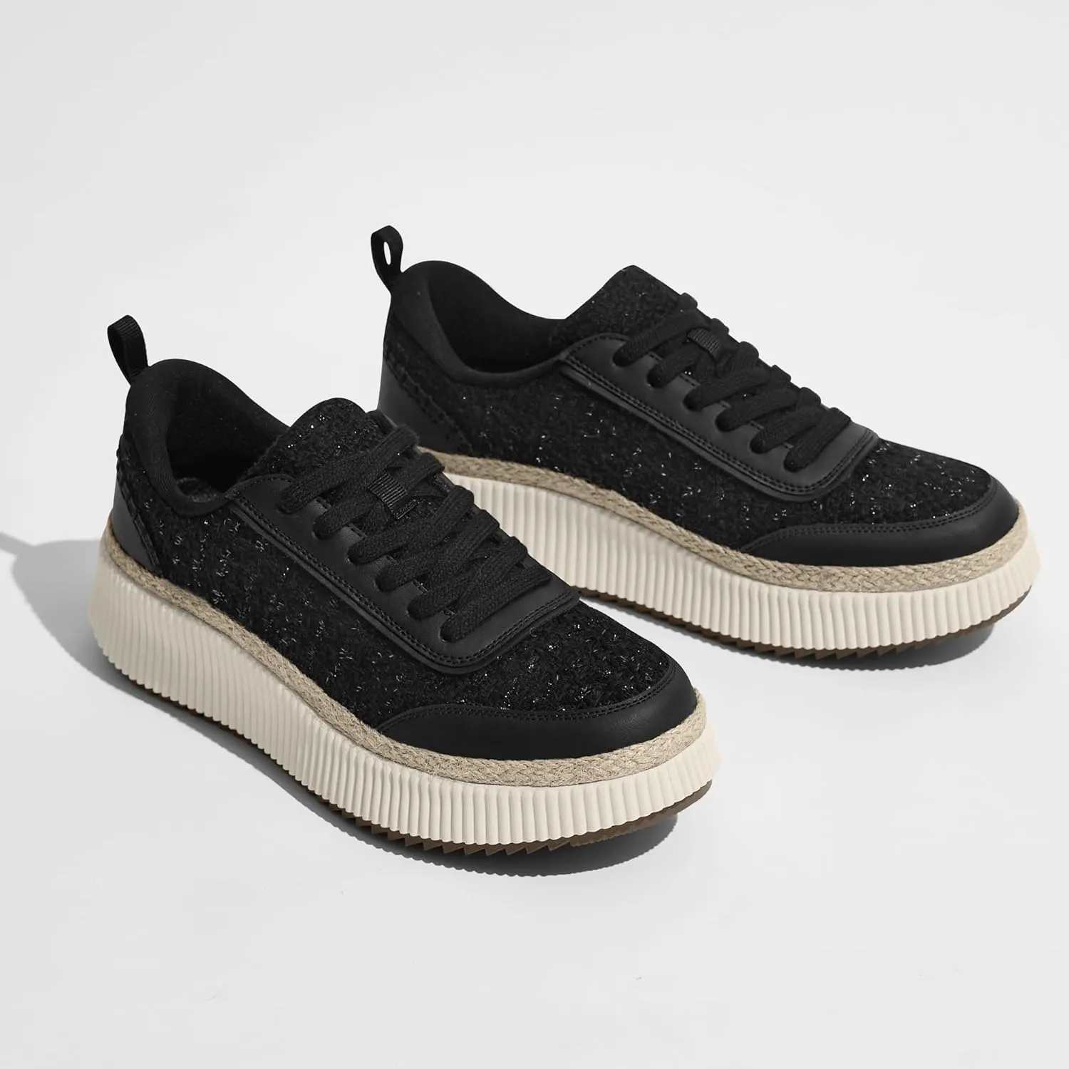 Women Espadrille Platform Sneakers Chunky Fashion Casual Shoes for Women Comfortable Walking Sneakers