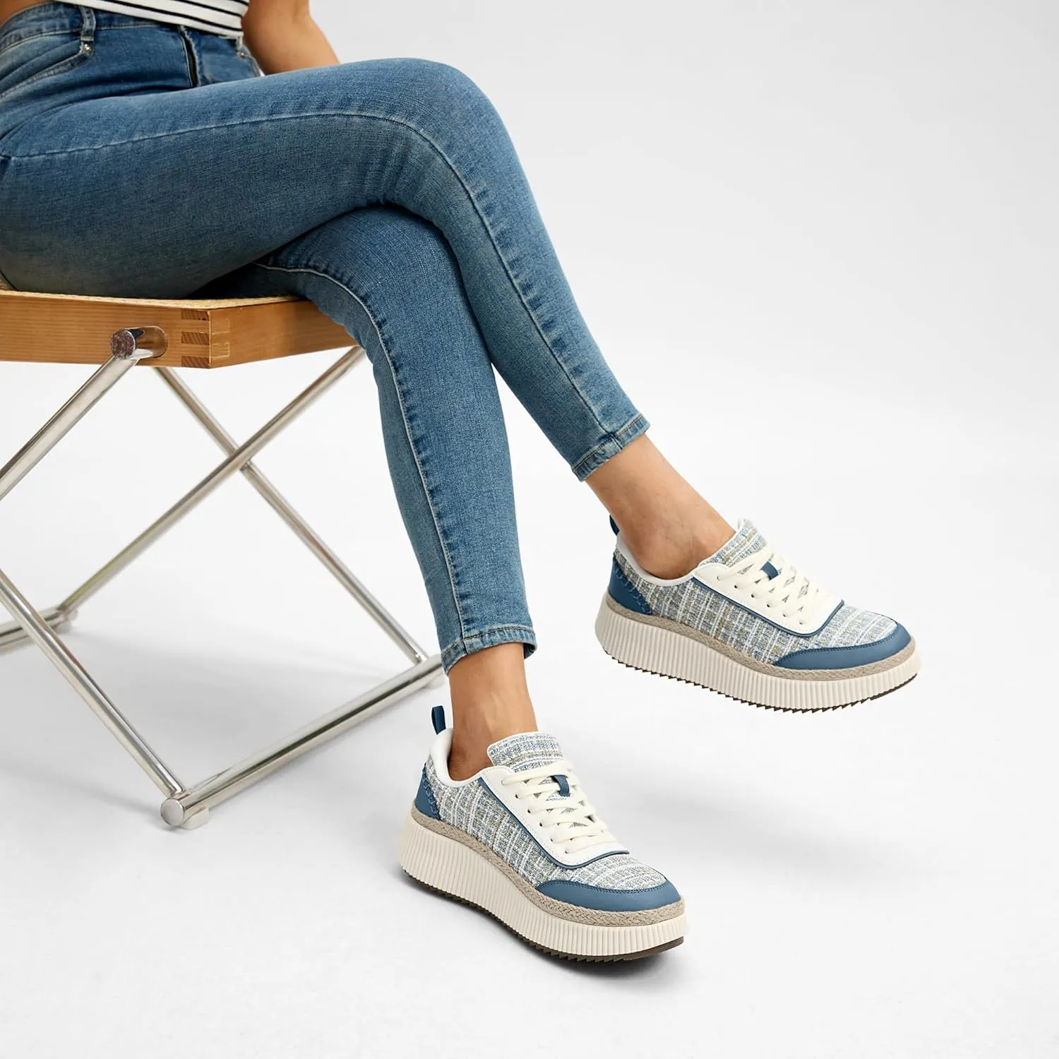Women Espadrille Platform Sneakers Chunky Fashion Casual Shoes for Women Comfortable Walking Sneakers