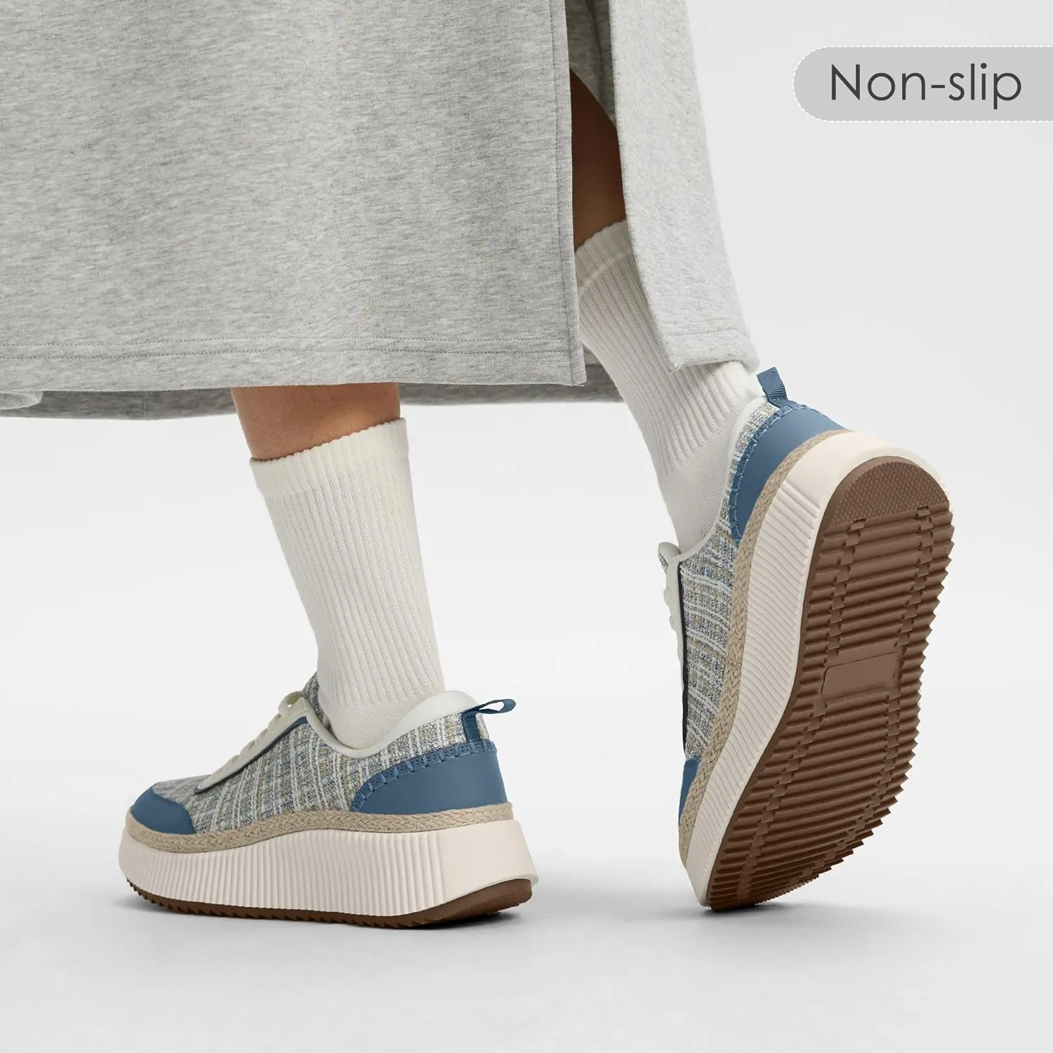 Women Espadrille Platform Sneakers Chunky Fashion Casual Shoes for Women Comfortable Walking Sneakers
