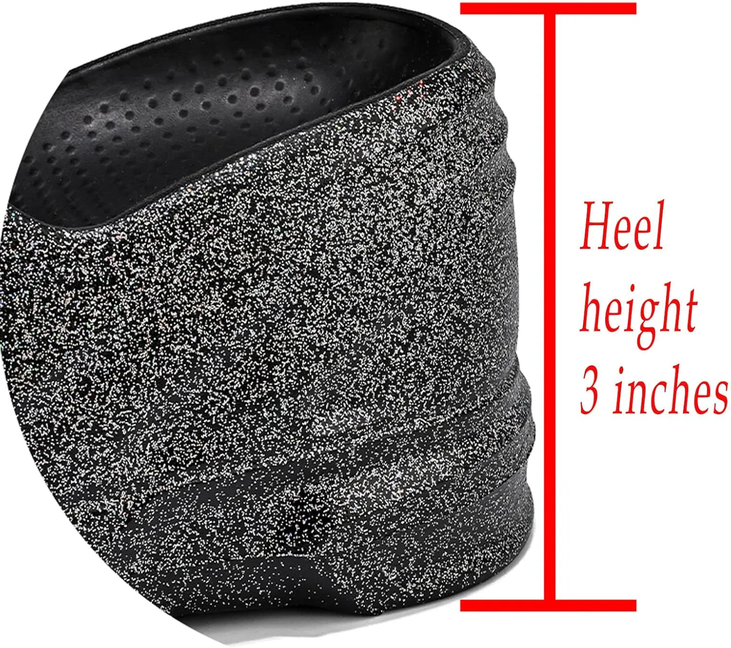 Women Platform Clogs Slip On Thick Soled Garden Clogs Sandals Summer Beach Open Toe Sandals Sparkle Slippers-Extra 8 cm/3.15 inches
