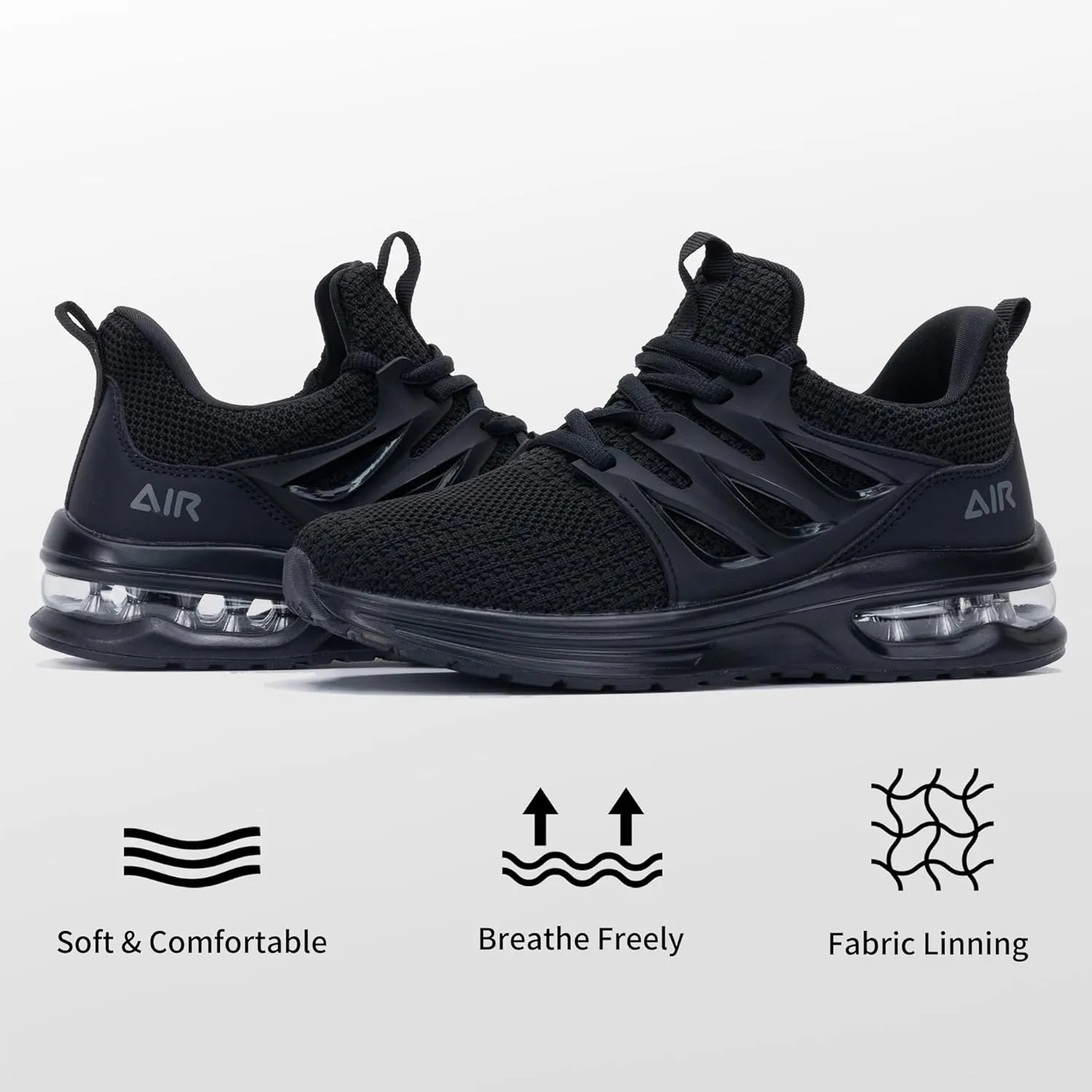 Women's Air Running Shoes Athletic Tennis Walking Slip On Shoes Lightweight Casual Sneakers for Gym Jogging Workout US Size 5.5-11