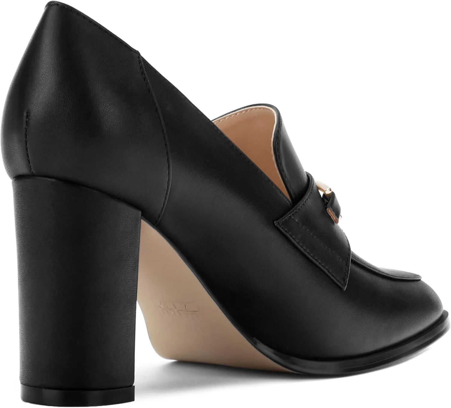 Womens Chunky Block Heels for Women Square Toe Matte Pumps, Slip on Loafers Office Party Prom Shoes 3 inch