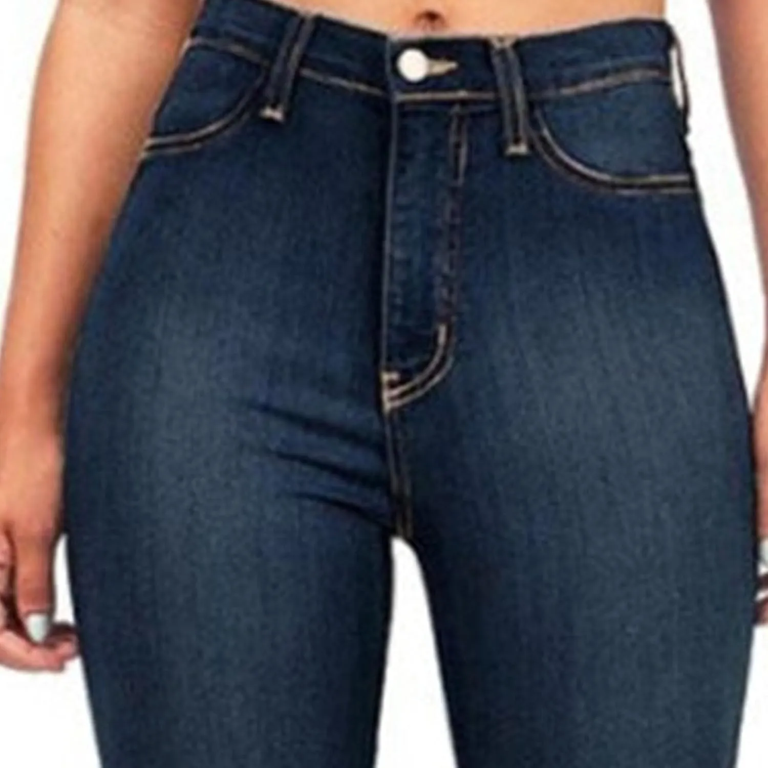 Women's Flare Vintage Classic Outdoor Jeans Stretch Slim Fit Solid Denim Pants Low Rise Comfort Jeans Trouser