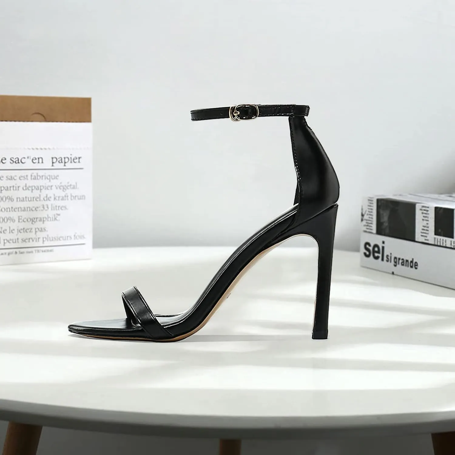 Women's High Stilettos Heels for Women Open Toe Strap Pump Heeled Sandals Wedding Bridal Party Prom Dress Shoes