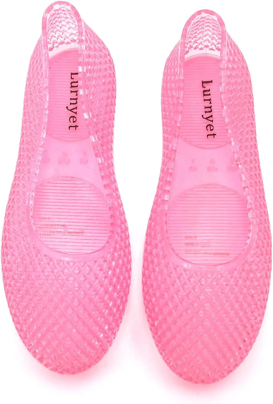 Women's Jelly Mesh Ballet Flats Clear Hollow Slip On Flat Sandals Casual Round Toe Balleria Flat Shoes