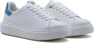Women's Lace Up Platform Sneakers, Elevated Sole, Classic Trendy Comfortable Fashion PU Shoes