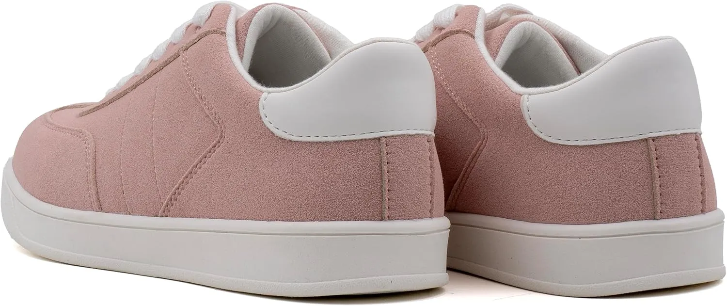 Women's Lace Up Trendy Sneaker Classic Fashion Low Top Walking Shoes